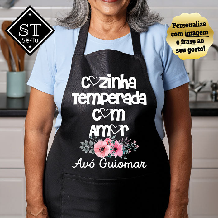 Avental Avó Cozinha com Tempero (Amor)